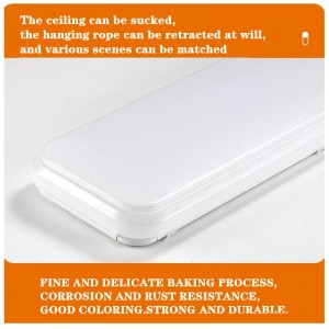 4FT LED Commercial ombrydning Shop Light Fixture 60W Low Bay Linear Flushmount Office Celding [4 lampe 32W Fluorescens Ækvivalent] 5000K Dagslys White ETL listet