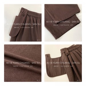 Løse kvinders bukser, der er skræddersyet til at passe til enhver lejlighed, mest behagelige afslappet stil bomuldslinned tilpasset 11713 Stilfulde og løse bukser