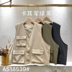 Lys- fittings design Minismst Smelly Casual vest Solid color bomuld og linned overdimensionerede brugertilpassede 18539 Waistcoats