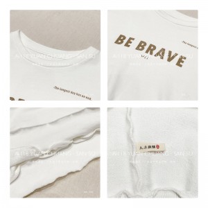 Lys- fittings design Minismst Rund Collar stil Stitchet ærmestil Casual Solid color bomuld og linned overdimensionerede brugertilpassede 12622 Sweathirts