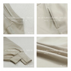 Lys- fittings design Minismst Rund Collar stil Stitchet ærmestil Casual Solid color bomuld og linned overdimensionerede brugertilpassede 12685 Sweathirts