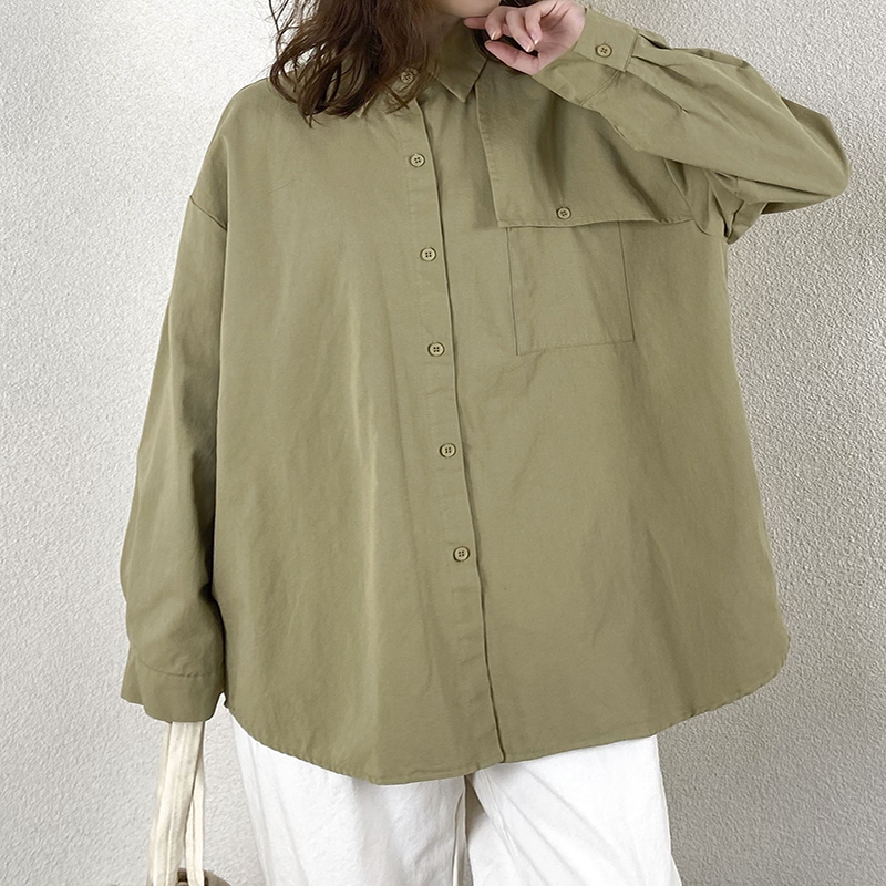 Lys- fittings design Minisilsstils casual Solid color Strited Kontrollered overspecialed custoed 17711 Loose Shirt