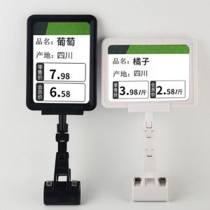 TMJ POP 029 Supermarket Shelf Plastic Price Data Strip Label Holders Tag Holdere Signering Holdere for Flat Surface med klæbebånd