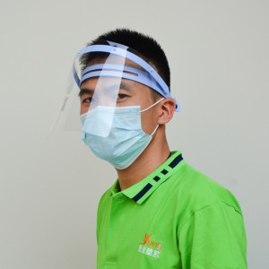 2020 Factory Price 0.35mm Clear Visor Face Shield Anti-tåge Face Shield Clear Face Shield Plastic