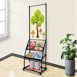 TMJ -549 Engros bærbar gulvpulverbelægning Metal Magazine Display Rack