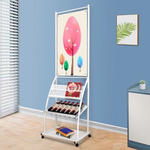 TMJ -549 Engros bærbar gulvpulverbelægning Metal Magazine Display Rack