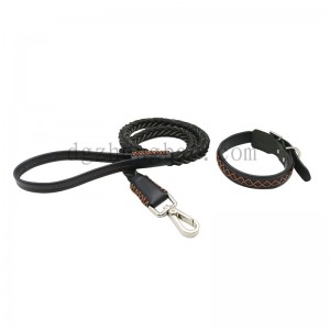 Fantastisk twist design læder kæledyr reb til hunde
