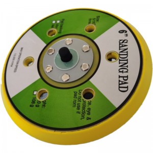 Fabriksleveret 125 mm 5 tommer sikkerhedskopiskive Slibende gummibagside 150 mm M14 pneumatisk luftsliber Slibepude