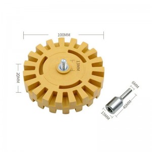Fabrik Price Gummi Eraser Wheel with Drill Adapter Kit Decal Pinstribe Adhessive Stikker Fjerner