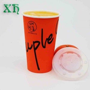 22oz engangs kolde drikke kopper med låg
