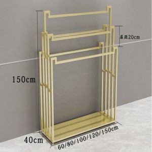 TMJ PP-564 Kina producent engros tilpasses design rose guld tøjstativ