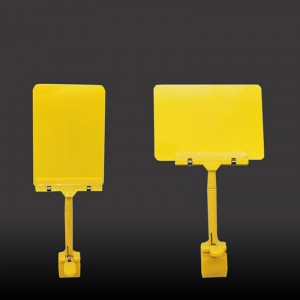 TMJ POP 038 Klar rem klæbende plastikklip på navneskilt A6 Supermarked hylde akrylskilt holder 11X14 akryl etiket holder