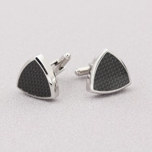 Mens Cufflinks Håndlavede carbon Fiber Cufflinks Sætter til bryllupsvirksomhed