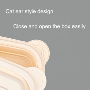 Bionedbrydelig majsstivelse, hurtigmademballage, rektangel, madkasse, madkasse, der er nedbrydelig