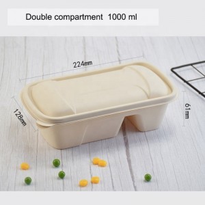 Økovenlig majsemballage til emballage til fødevarer, der er nedbrydelig til frokost, og som indeholder bionedbrydelige lufttætte beholdere til opbevaring af fødevarer