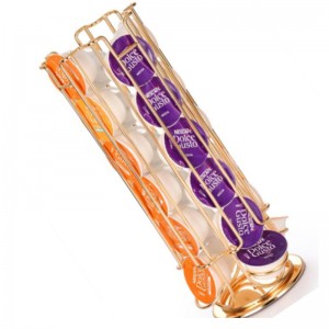 TMJ PP-582 360 grad roteret metal base base kaffe bønnebælg station kaffekapsel display stand