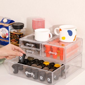 TMJ PP-586 ODM Bord top klar acryl nespresso coffee kapsel holder stand