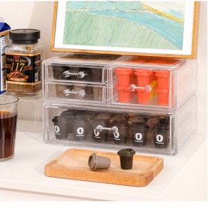 TMJ PP-586 ODM Bord top klar acryl nespresso coffee kapsel holder stand