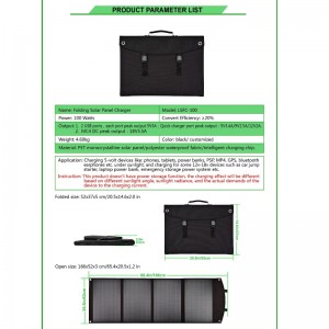 100W Solar foldepose