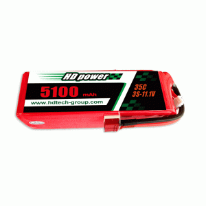 HD POWER 5100mAh 35C 3S 11.1V lipo batteri