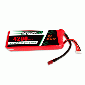 HD POWER 4200mAh 45C 4S 14.8V lipo batteri