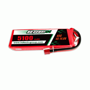 HD POWER 5100mAh 45C 4S 14.8V lipo batteri