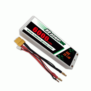HD POWER 6000mAh 40C 2S 7.4V Hard case LiPO batteri