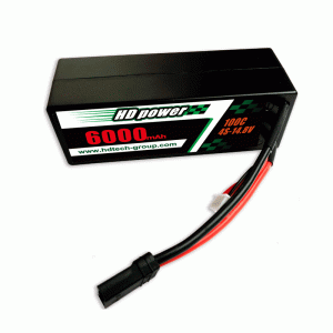 HD POWER 800mAh 50C 2S 7.4V Hard case RC bilbatteri