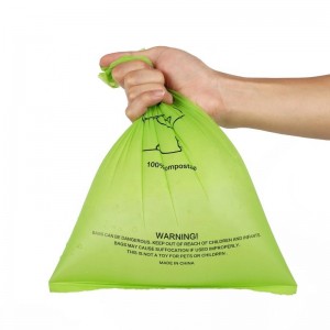 Komponistisk bortskaffelse af Pet Poop Bags Eco Friendly Dog Poop Bags Cornstivelses Bionedbrydelige Bags