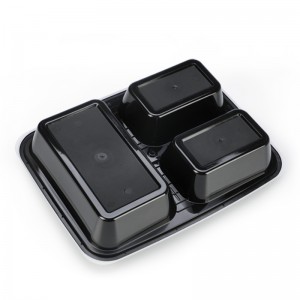 Engangs runde PP plast mad levering container container plast opbevaring emballage madpakke med dæksel