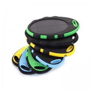 Bærbar solenergibank 4000mAh mobil solenergioplader Dual USB-porte