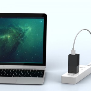 65W PD-oplader GaN Tech 2-port hurtigoplader