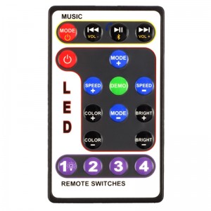 Hot selling lavere pris trådløs multifunktionel Bluetooth RF fjernbetjening LED lys fjernbetjening