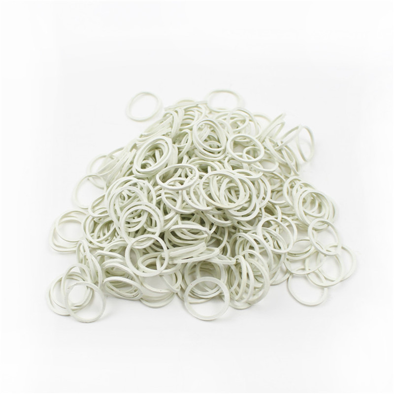 Faktisk direkte salg mini hvide elastikker med høj elasticitetsstyrke sejhed gummiring til datalinjebundt