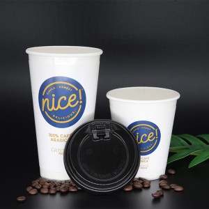 12 \\/ 16oz Dobbelt ærme isolerer miljøvenlige kopper Papir varme og kolde kopper