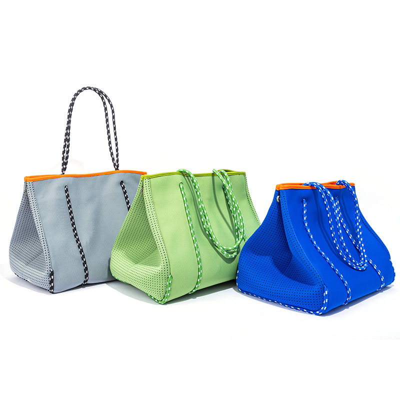 2021 Hot selling perforeretneopren taske strand taske tote håndtaske tasker til kvinder