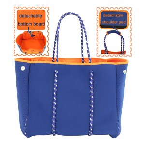 2021 Sommer Ny design Neopren Beach Bag Stor kapacitet Neopren Perforeret Neopren Tote Bag