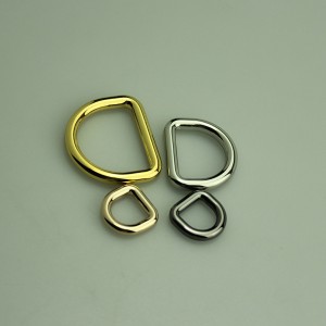 Skinnende plating mode d spænder, d ringe, metal tilbehør til taske