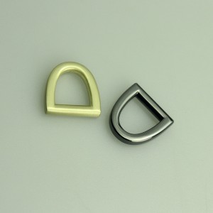 Skinnende plating mode d spænder, d ringe, metal tilbehør til taske