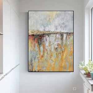 Andet maleri Håndmalet Abstrakt Portræt Olie lærred Abstrakt Væg til salg