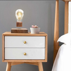 Magnetisk Levitation Light Bulb Touch Switch Flydende Night Light Creative Gave Hjem Kontor Dekorationer