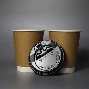 350 ml PE/PLA Foring Double Wall Paper Cup 12 Oz- Kraft