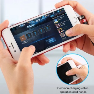 2. Gen 540 Rotation Micro USB Type C Magnetisk opladningskabel Nylon Flettet Magnetisk Hurtig opladning USB-kabel