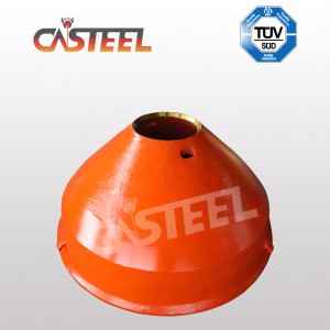 Højtydende HP200, HP300 Cone Crusher Bowl Liner, Mantel og konkav ring