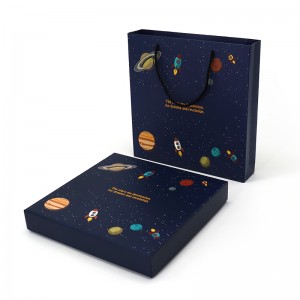 Tilpasset lyserød låg og base luksus valentines hår karton papir gaveæske