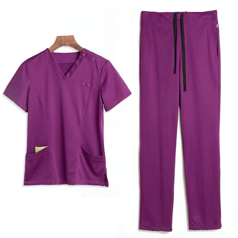 Anti-rynke kvinder sygeplejerske scrub sæt toppe bukser hospital uniformer