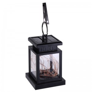 Lantern Solar Power Twinkle LED Candle Solar Udendørs Belysning Have Kobber Gul Lys Yard Paraply Tree Hængende