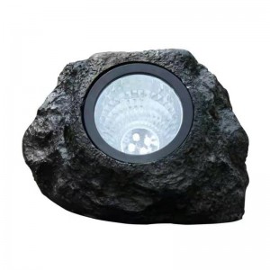 Udendørs LED Rocky Lampe 4 LED Solar Landscape Stone Garden Lawn Light
