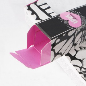 Sort og lyserød Art Paper Eyelash Box Printing