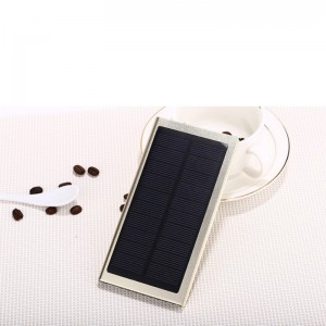 Tilpas logo Ultra tynd bærbar ekstern batterioplader Dual USB Vandtæt Solar Power Bank 20000mAh